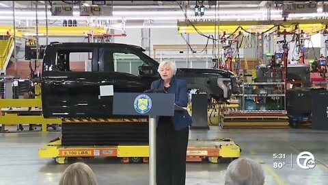 U.S. Treasury Secretary visits Ford plant and promotes grants to help you start a business