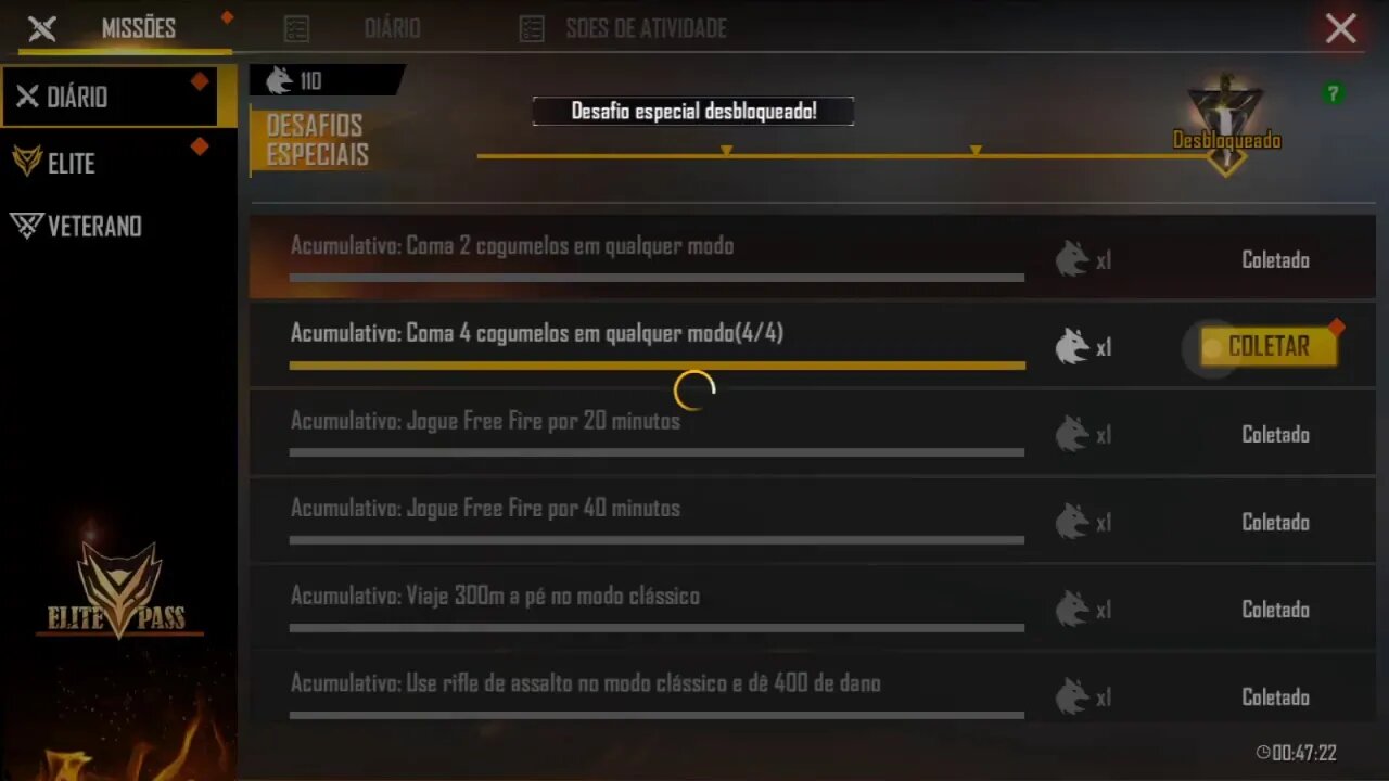 Comprei o Passe na cota secundaria por 9 dimas!!