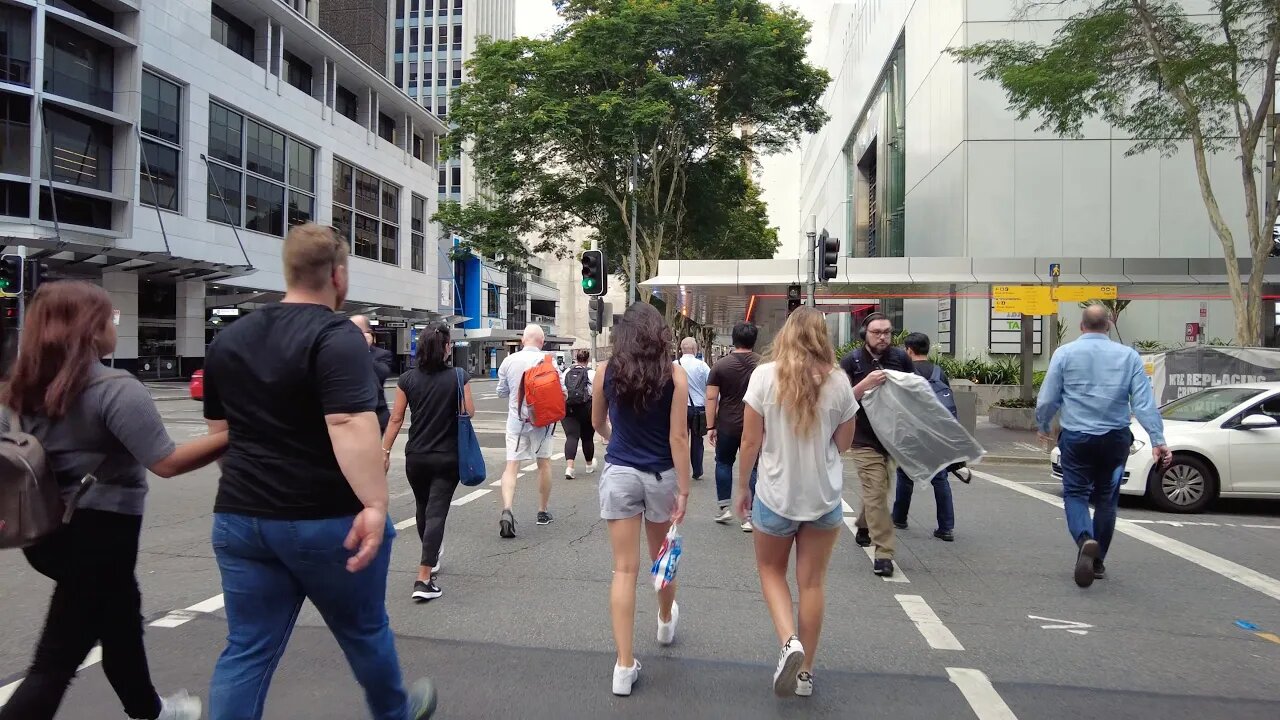 Walking in Brisbane Central Business District