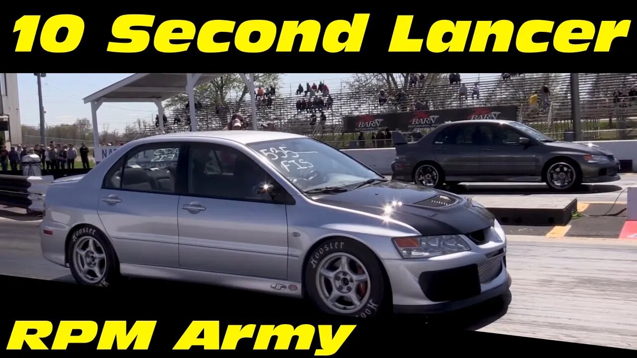 10 Second Mitsubishi Lancer Drag Racing