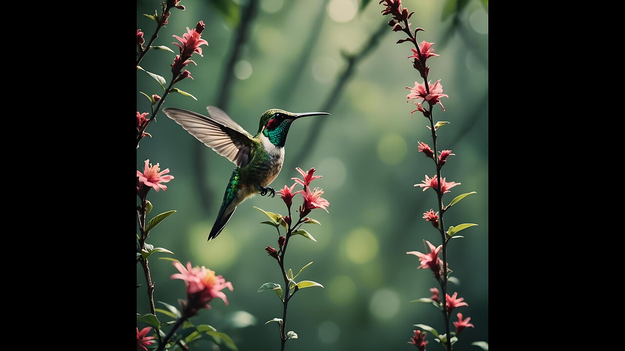 Live outdoor humming bird feeder