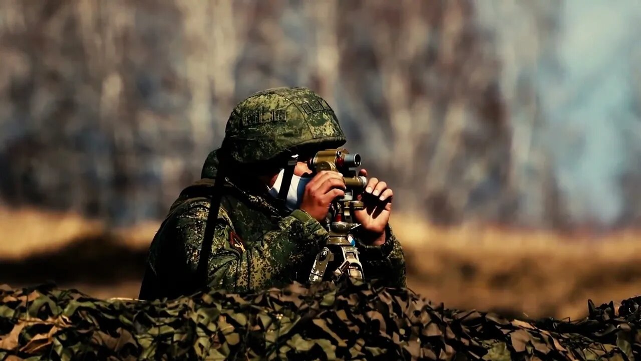 Motorized Riflemen Destroyed A Column Of Mock Enemy Armoured Using Orlan-10 UAV During Exercises