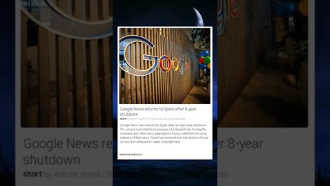Google News returns to Spain after 8-year shutdown