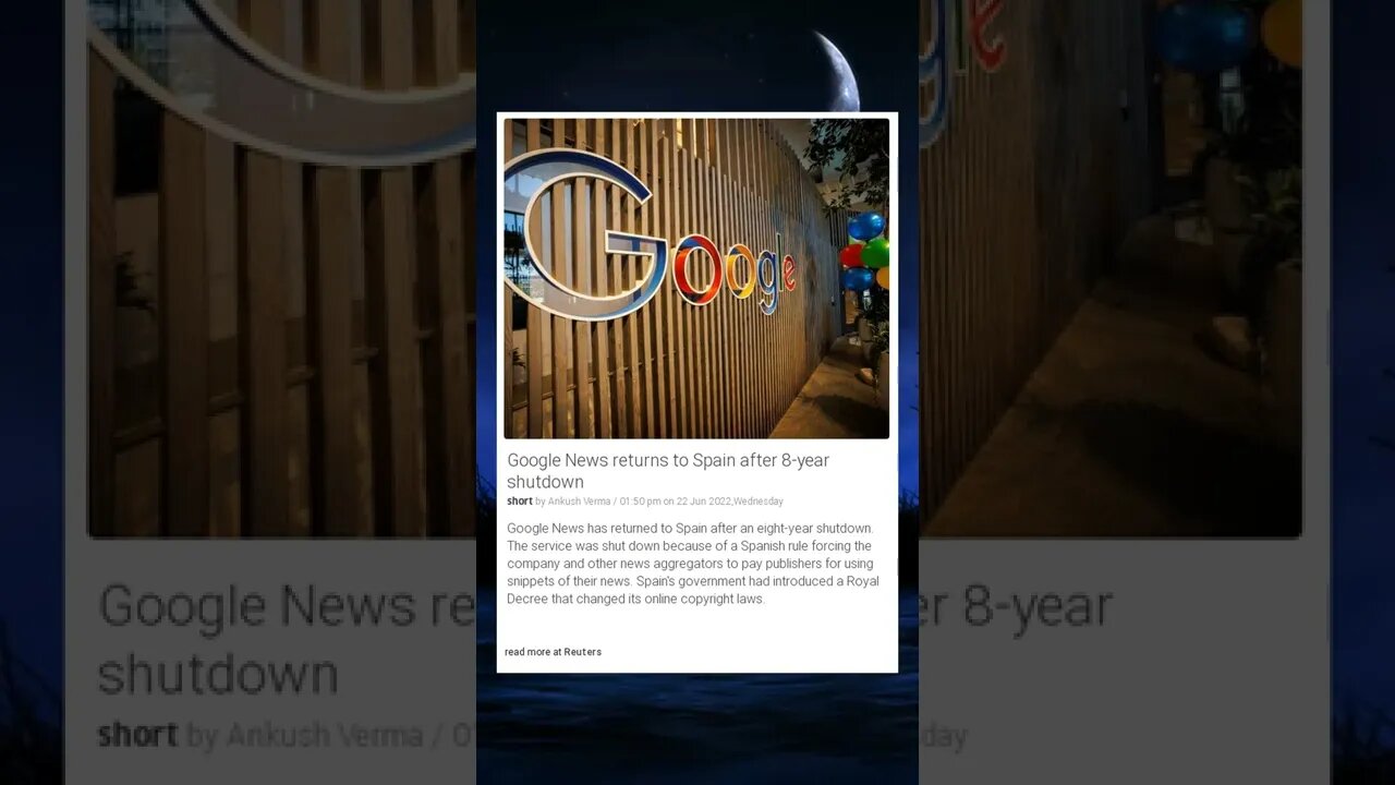 Google News returns to Spain after 8-year shutdown