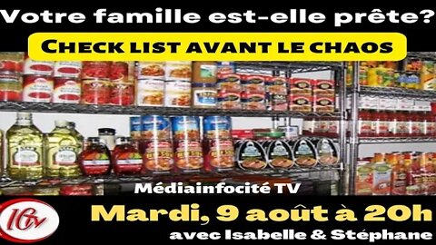 Votre famille est-elle prête ? Check list avant le chaos!