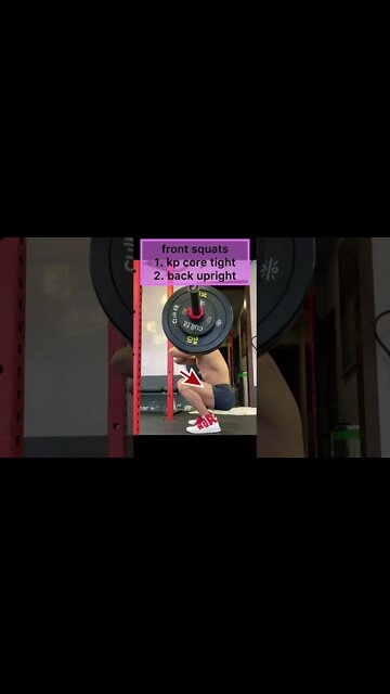 FRONT SQUATS | Leg Workout #shorts #youtubeshorts
