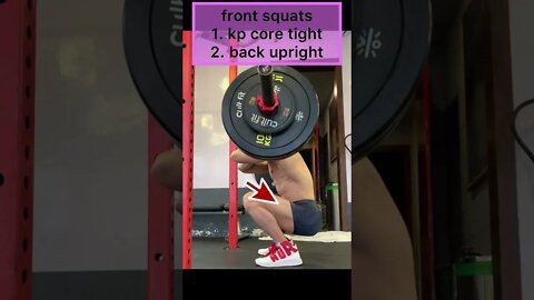 FRONT SQUATS | Leg Workout #shorts #youtubeshorts