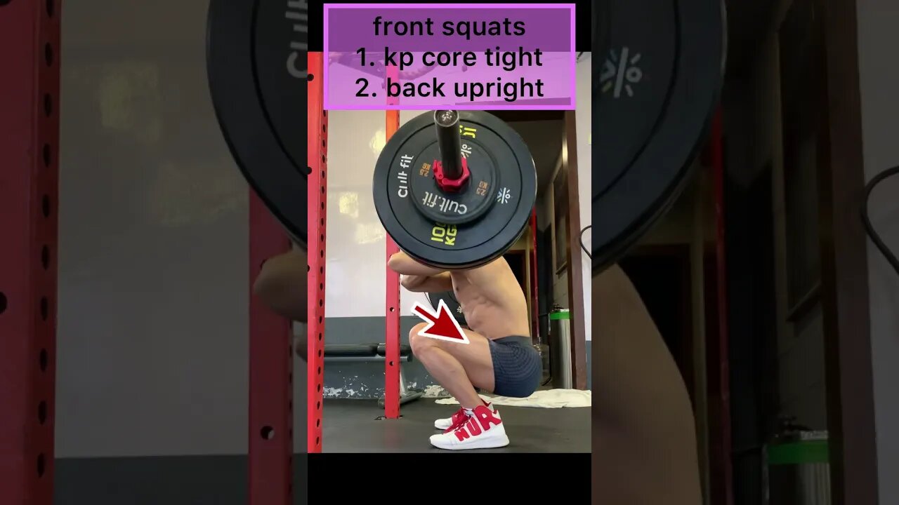FRONT SQUATS | Leg Workout #shorts #youtubeshorts