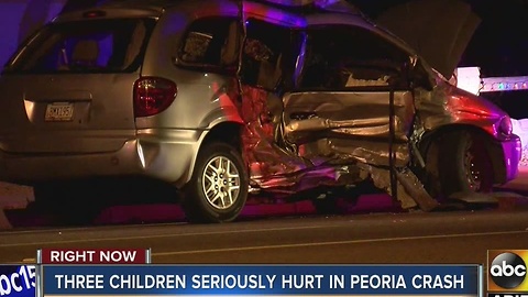 Three children seriously hurt in Peoria crash