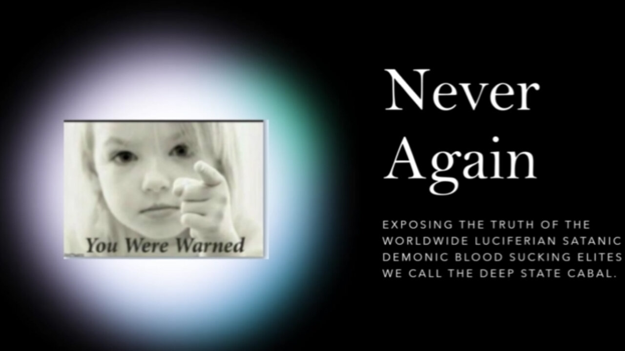 Never Again: No Cabal, No Human Trafficking.