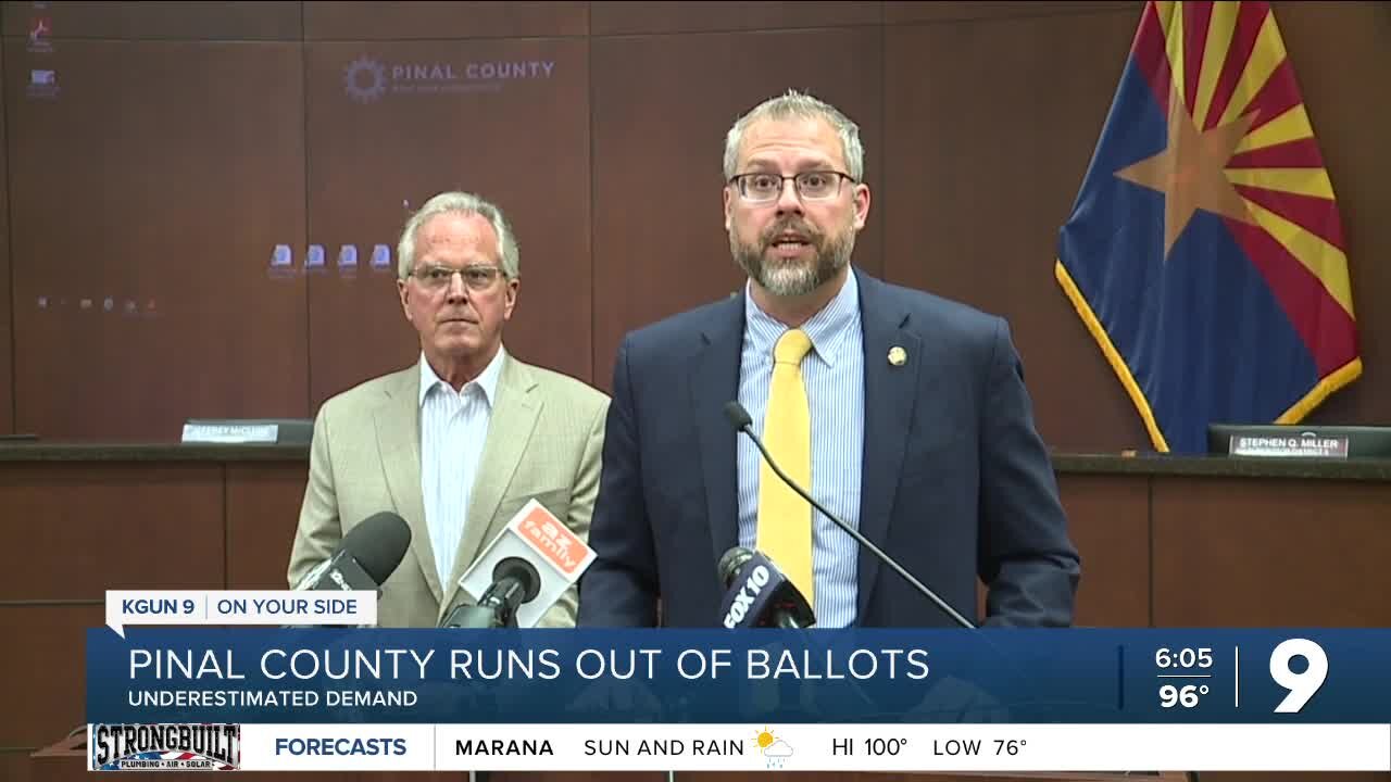 Pinal Co runs out of ballots in some vote sites