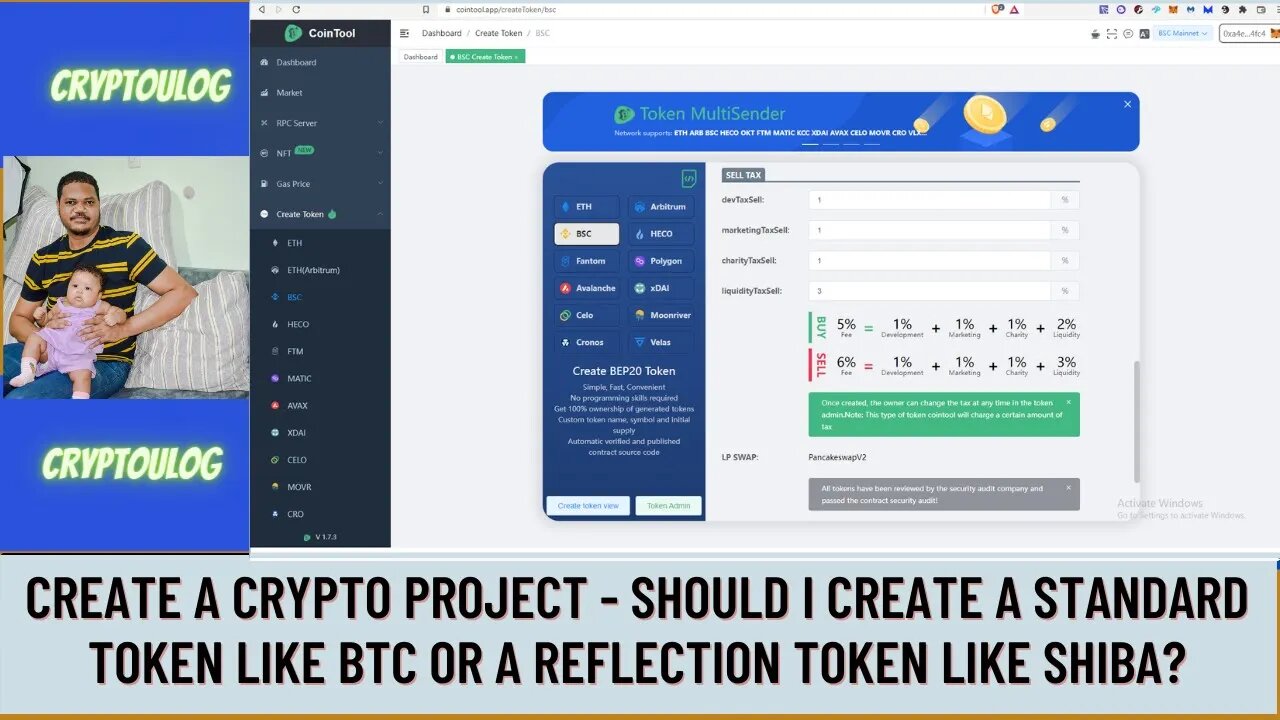 Create A Crypto Project - Should I Create A Standard Token Like BTC Or A Reflection Token Like Shiba