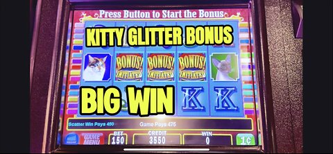 KITTY GLITTER slot machine bonus 🦜 BIG WIN!!