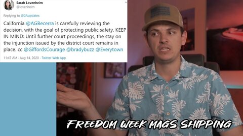 FREEDOM WEEK MAGS ARE SHIPPING!!! BUT IS THAT LEGAL? the stay is still in effect...