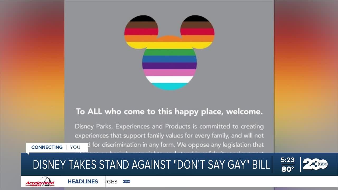 Disney takes a stand against "Don't Say Gay" bill