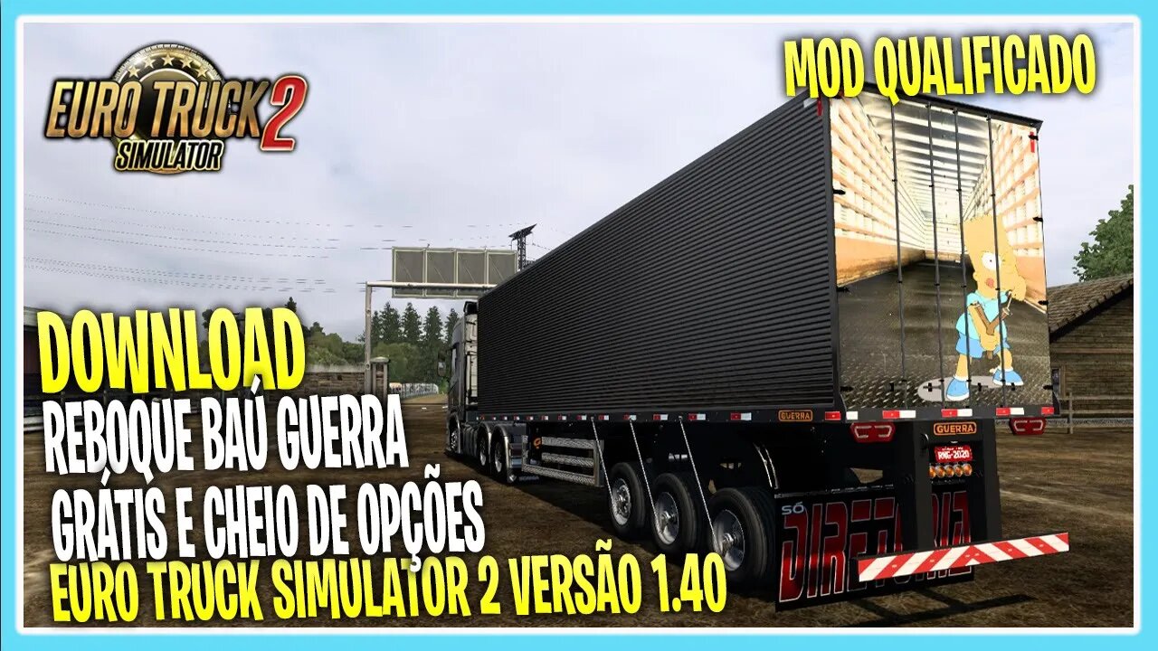 REBOQUE BAÚ 1.40 EURO TRUCK SIMULATOR 2 VERSÃO 1.40