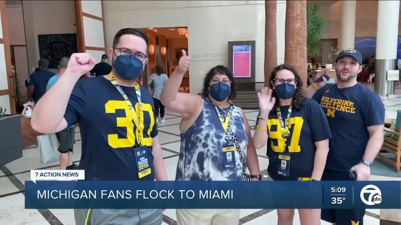 Michigan fans flock to Miami for Orange Bowl