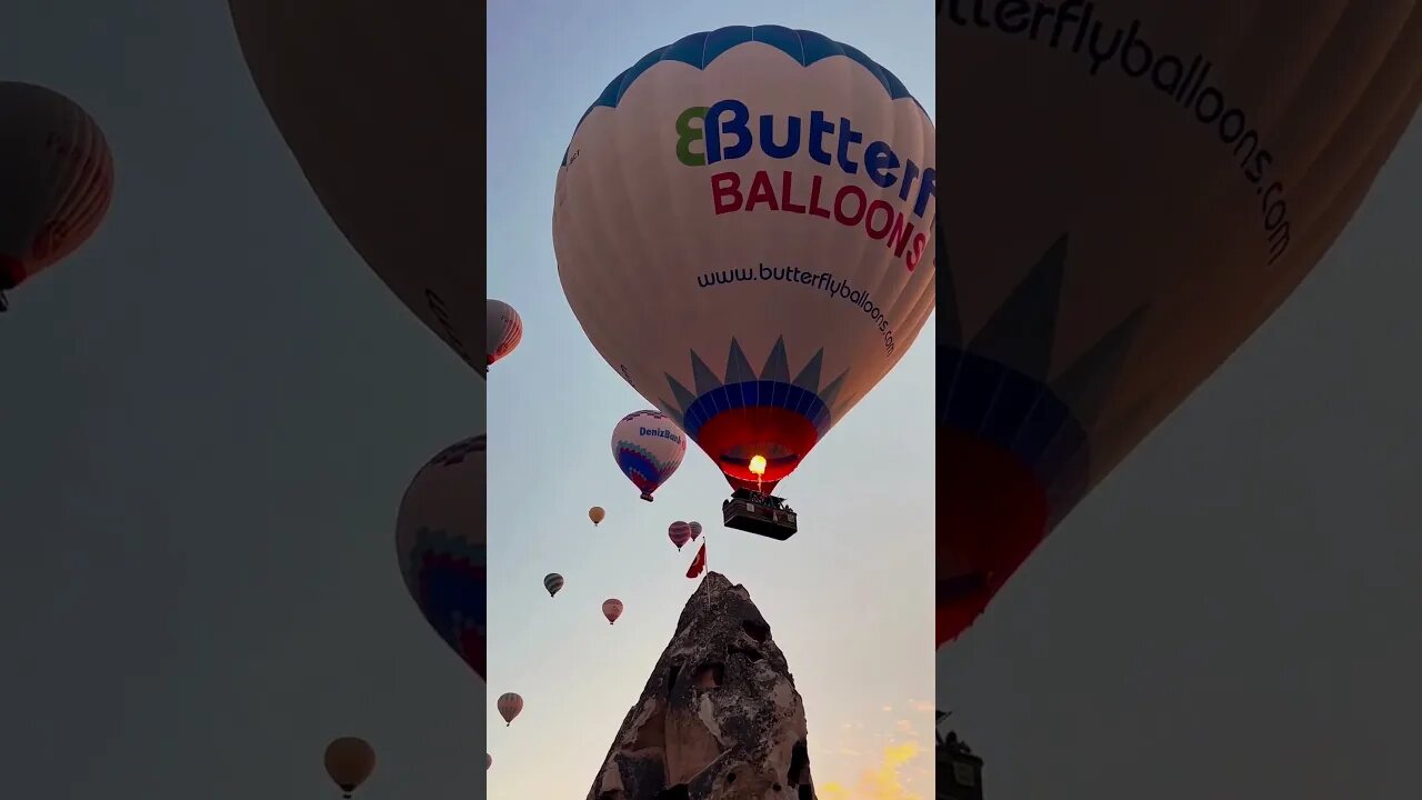 Goreme 150 hot air balloons flying every day #youtubeshorts #viral