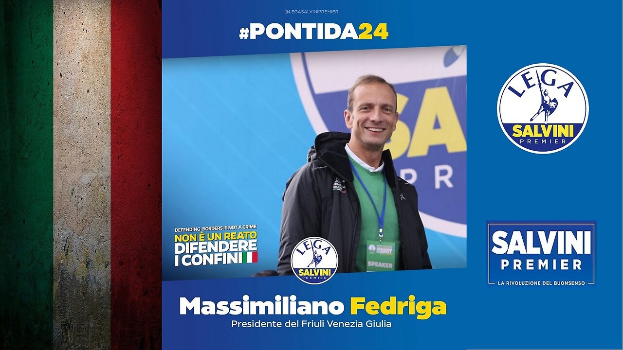 🔴 Massimiliano Fedriga - #Pontida #Pontida2024