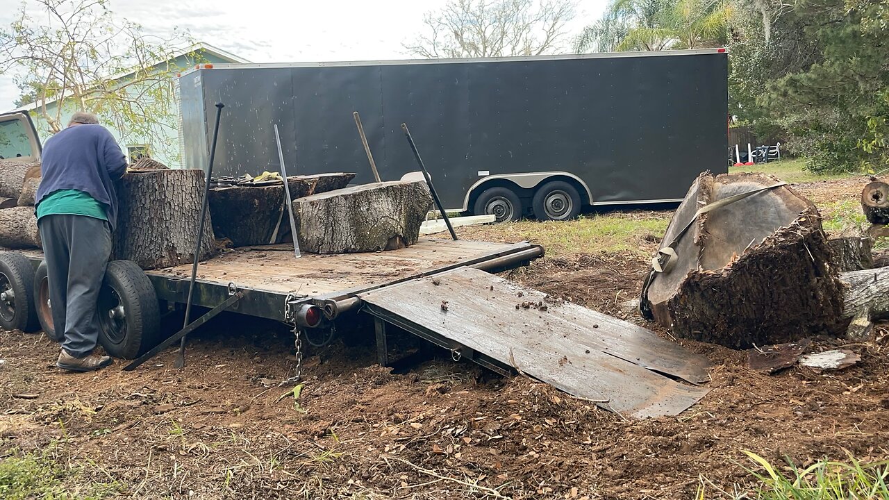 Moving big logs from a wheelchair