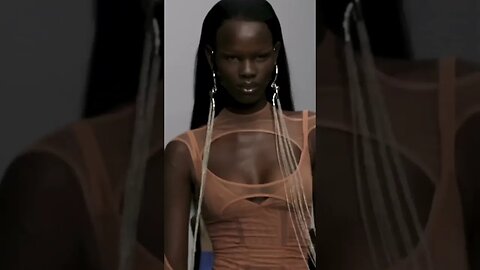 Shanelle Nyasiase in Mugler Spring/Summer 2020 FashionShow