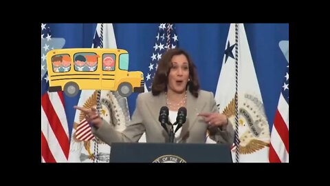 Kamala Harris Gets Giddy Over School Buses