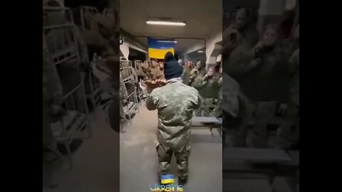 UKRAINE SOLDIERS VOICE THE NATIONAL ANTHES!