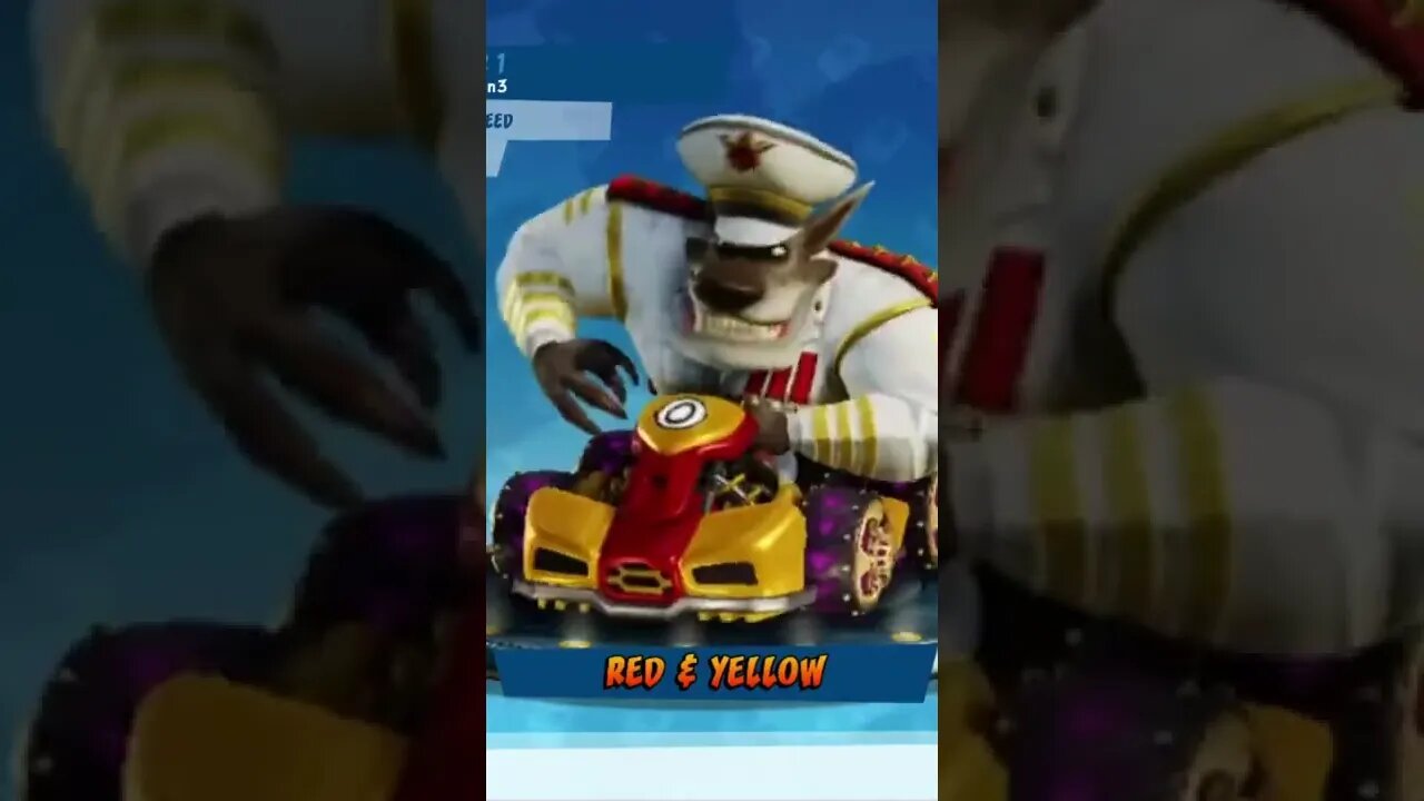 Red & Yellow Paint Job Showcase - Crash Team Racing Nitro-Fueled (Thank You For 500 TikTok Subs!)