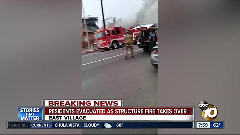 East Village structure fire