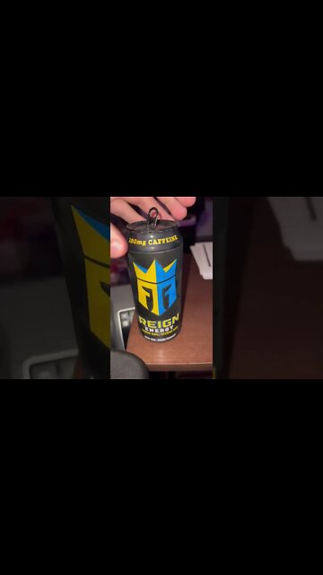 Cracking open a Reign energy drink