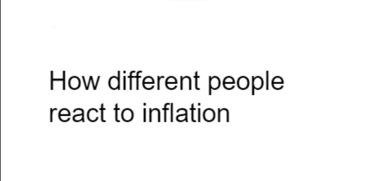 How different people react to inflation (READ DESCRIPTION)