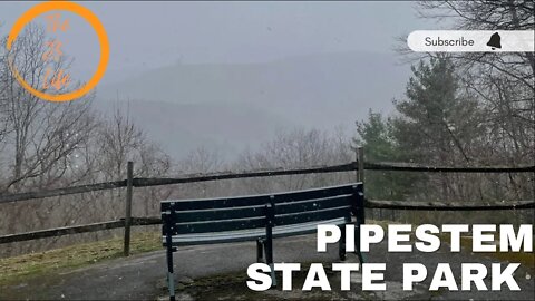 A Snowy Drive Through Pipestem State Park