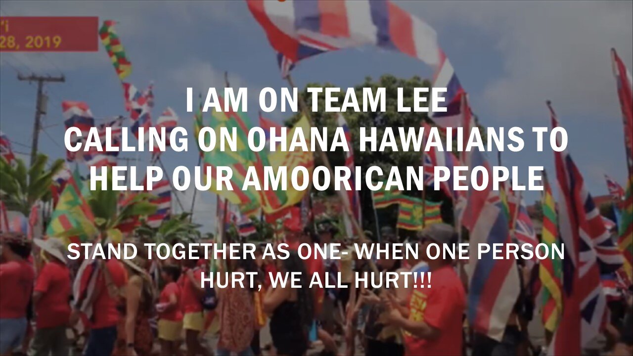 I am on TEAM LEE - Calling on OHANA HAWAIIANS to help our AMOORICAN PEOPLE. STAND TOGETHER AS ONE-