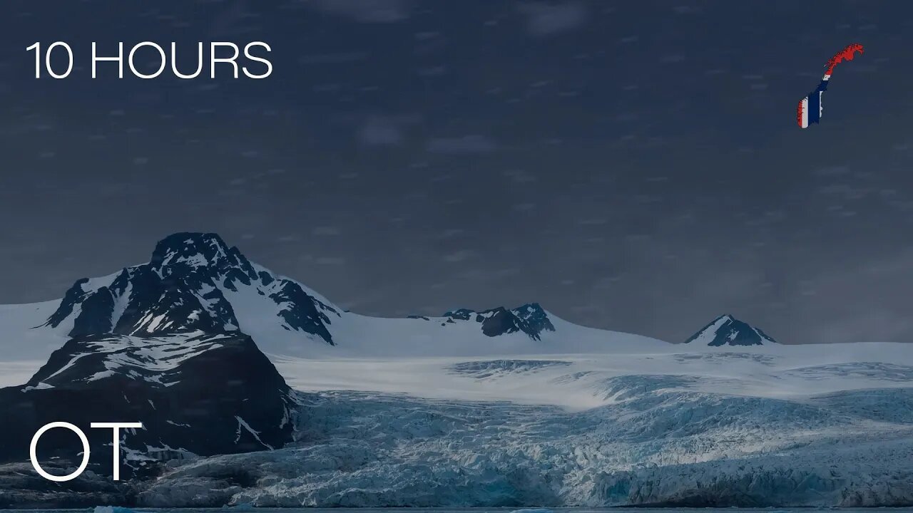 Blizzard at Lilliehook Glacier | Howling wind & blowing snow | Relax | Study| Sleep| Winter Ambience