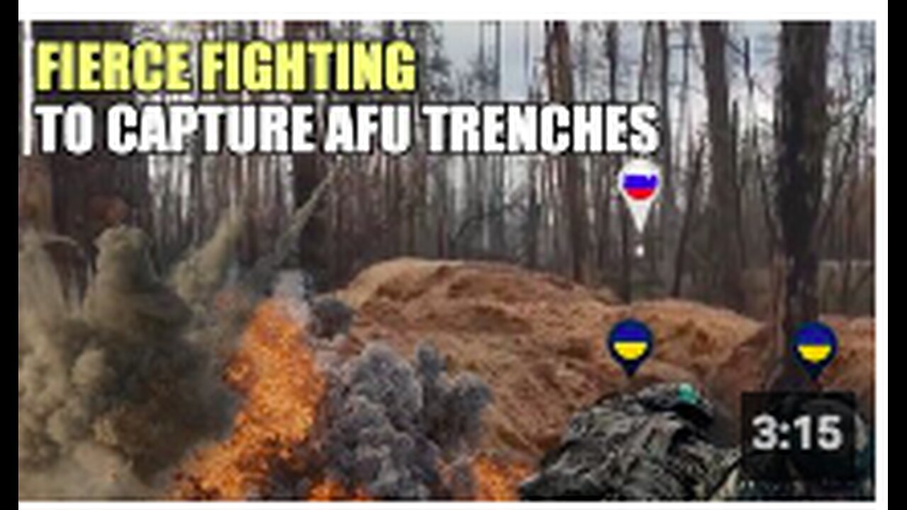 Battle moment of Russian O Group to destroys Ukrainian Azov in Kremennaya