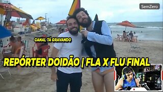 HUDSON AMORIM REAGINDO REPÓRTER DOIDÃO | FLA X FLU FINAL | SemZero