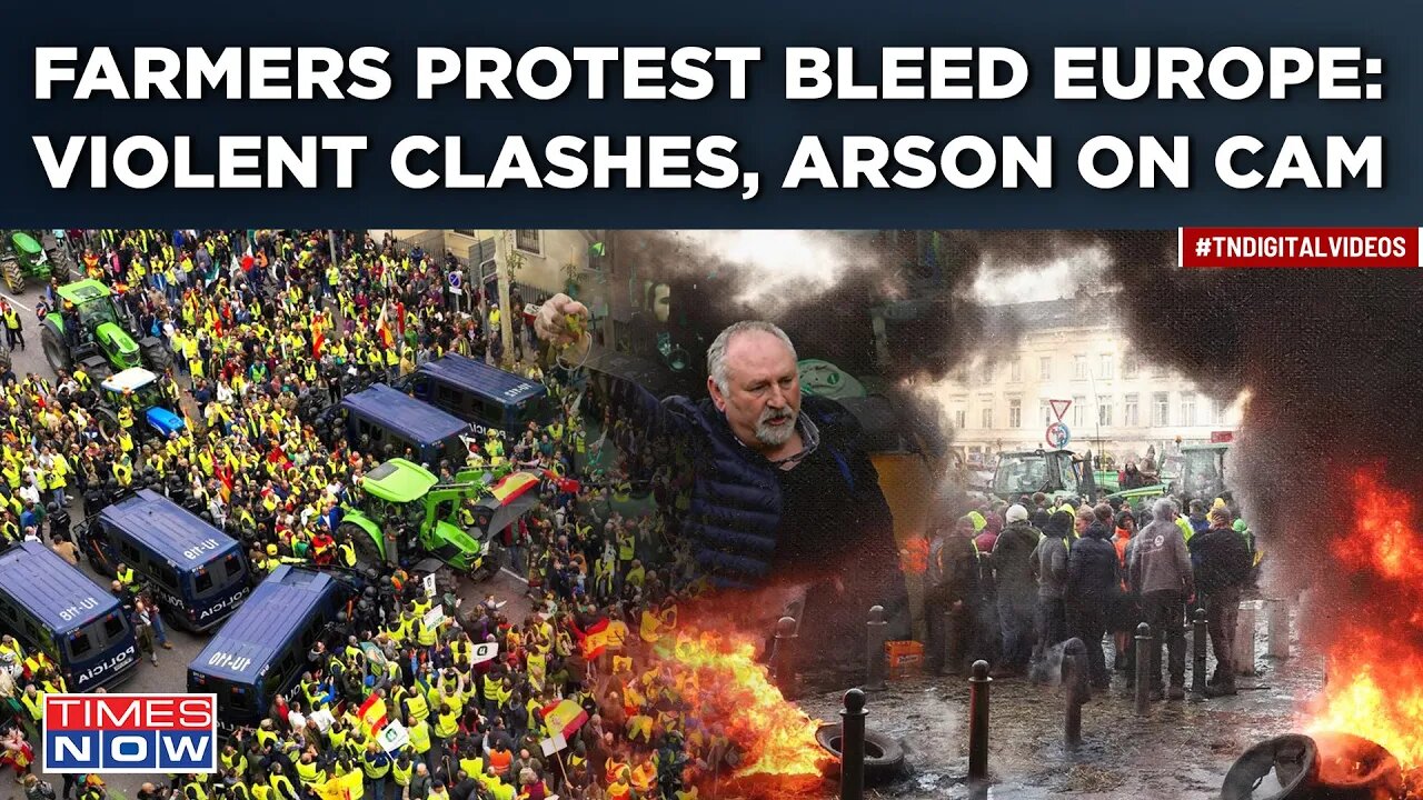 Farmers Protests Cripple Europe. What's Behind Clashes? High Drama As Angry Farmers Block Streets