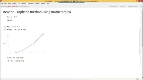 Newton - raphson method using mathematica