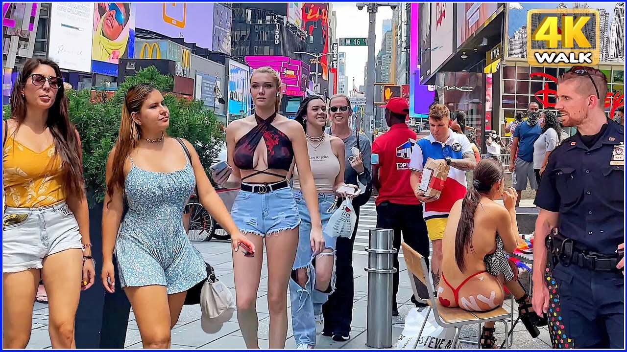 【4K】WALK Times Square NEW YORK City USA 4k video Travel vlog