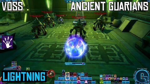 SWTOR Voss - Daily Heroic Ancient Guardians Level 75 DPS Lightning Sorcerer and HK-55 Companion