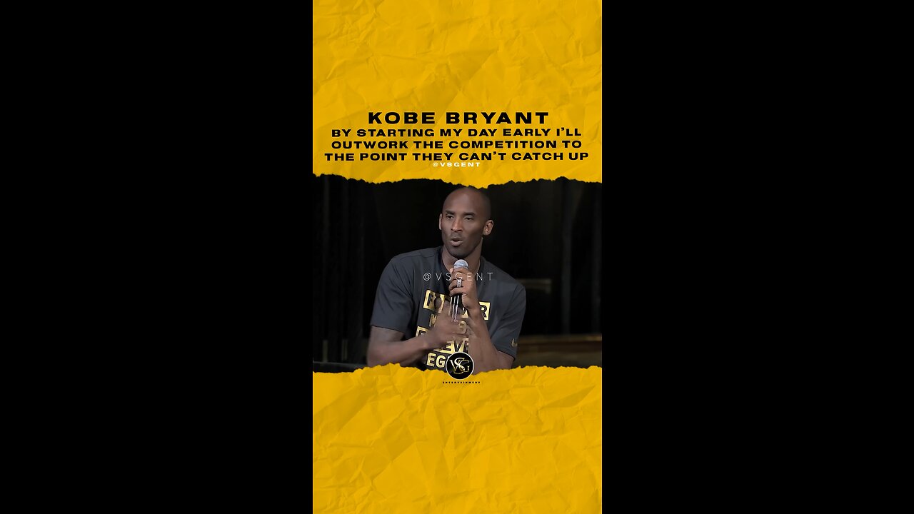 By starting my day early I’ll outwork the competition to the point they can’t catch up