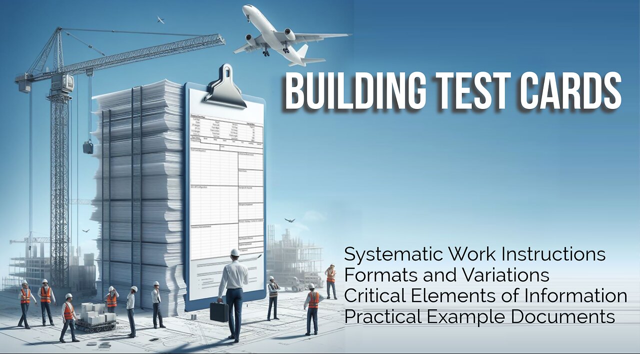 Example flight test cards for test pilots and flight test engineers