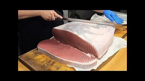 Amazing dismantling giant tuna 150 kg