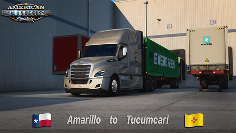 ATS | Freightliner Cascadia | Amarillo TX to Tucumcari NM | Box Container 49,383lb