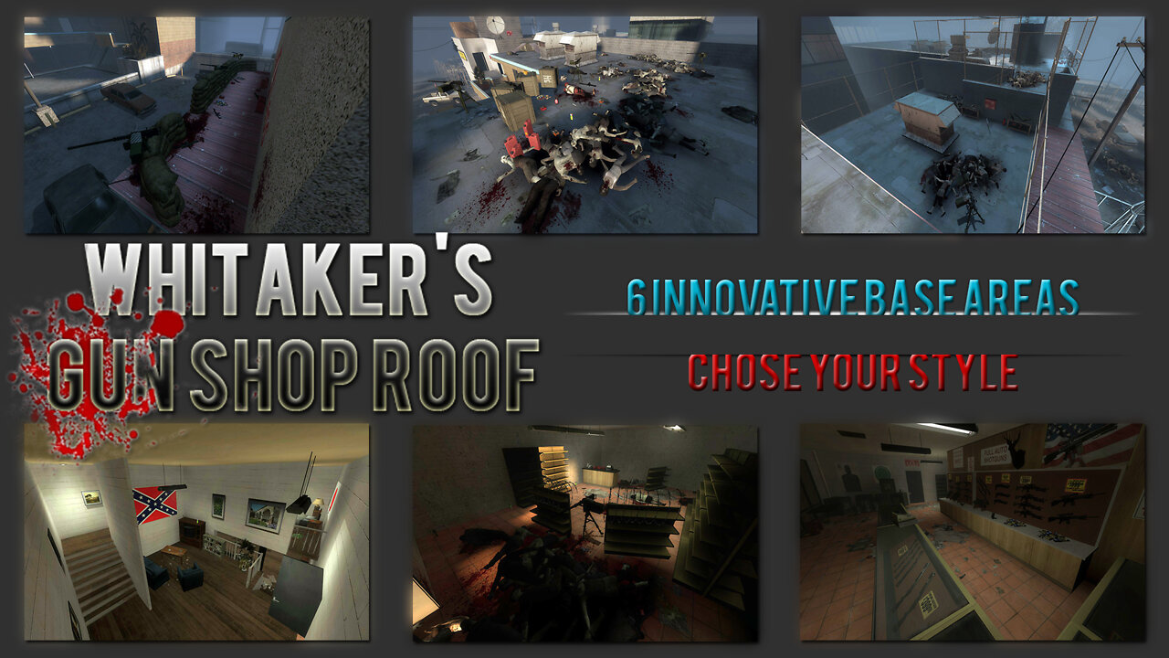 Left 4 Dead 2 modded survival : Whitaker´s Gunshop Roof Night Mode