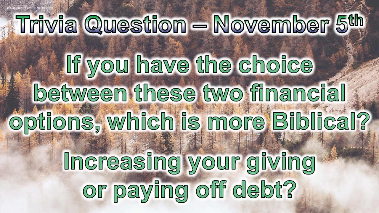 Highland Park Baptist Church Bulletin November 5th