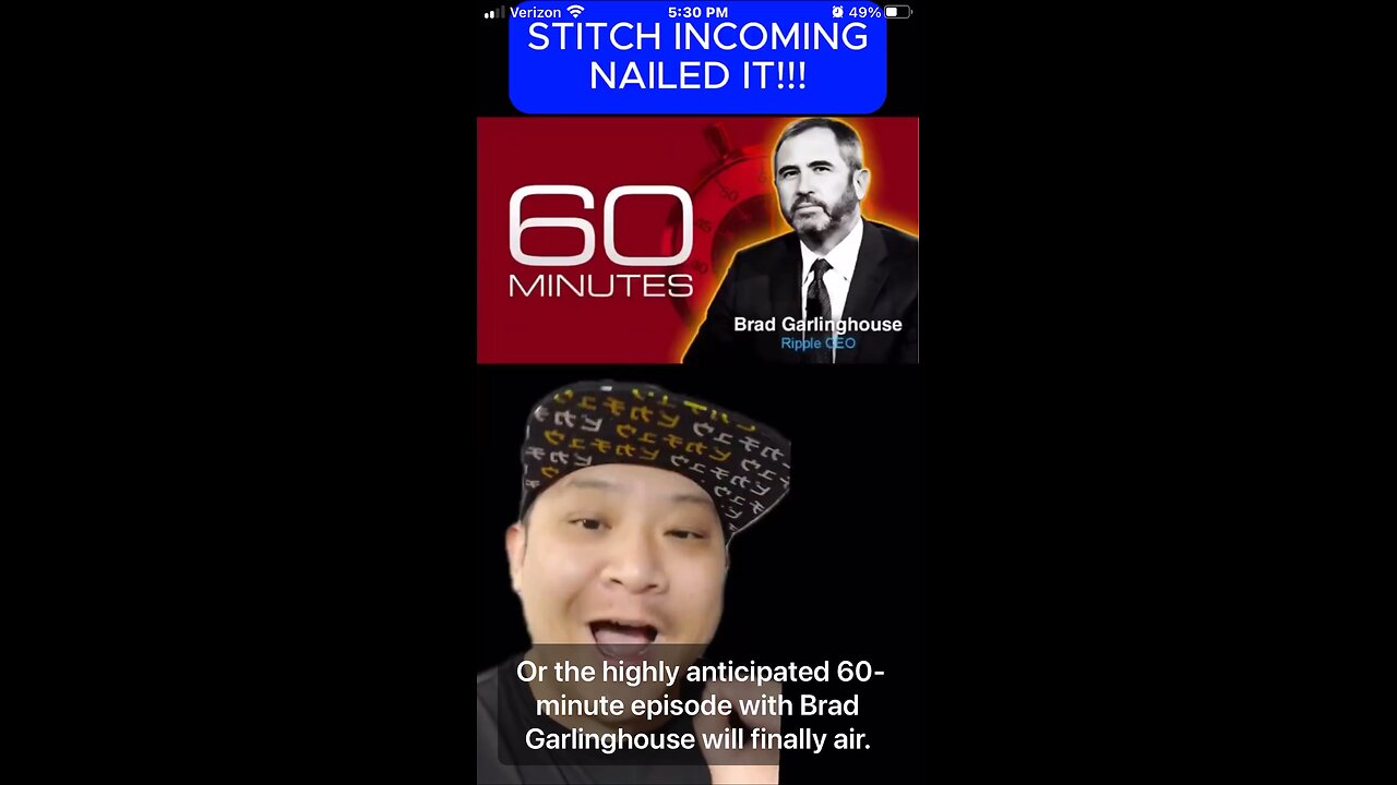 Biblical Moments!!! Watch it before the 60 Min special tonight! With Ripple's CEO Brad Garlinghouse