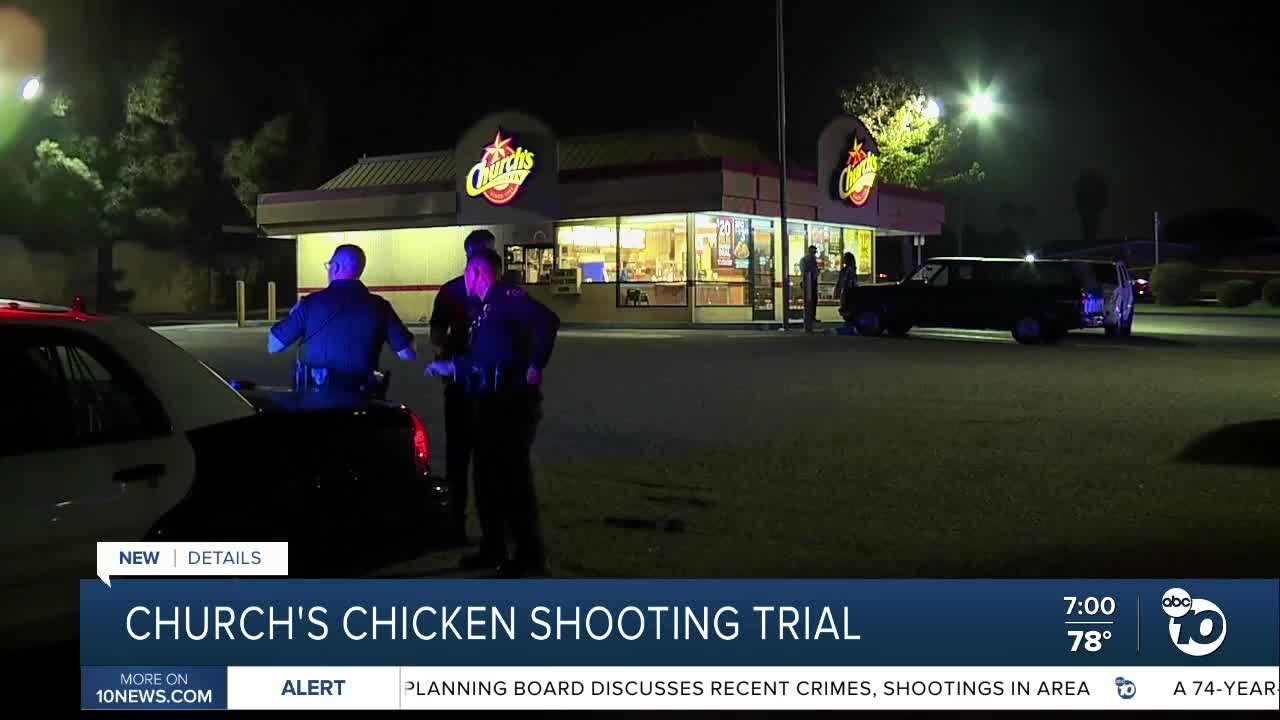 Church's chicken shooting trial