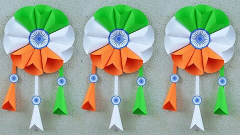 Tricolor Wall Hanging Making/Independence Day Crafts/Republic Day Crafts/Paper Things Easy