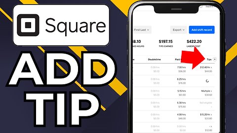 HOW TO ADD TIP ON SQUARE APP